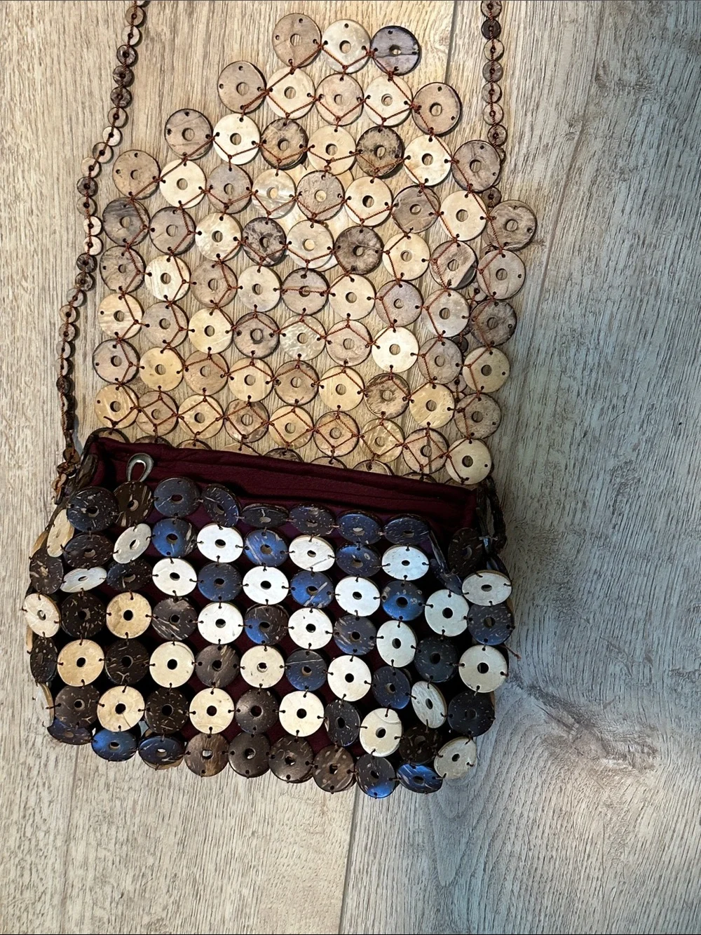 Coconut Shell Button Purse - Picture 2 of 7